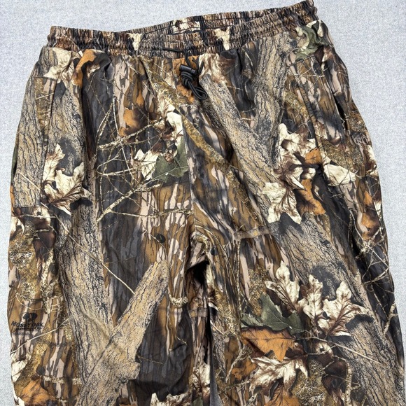 Mossy Oak Break-Up Camo Hunting Pants Mens 2XL Lightweight Laminated Quiet Cloth - Picture 1 of 10